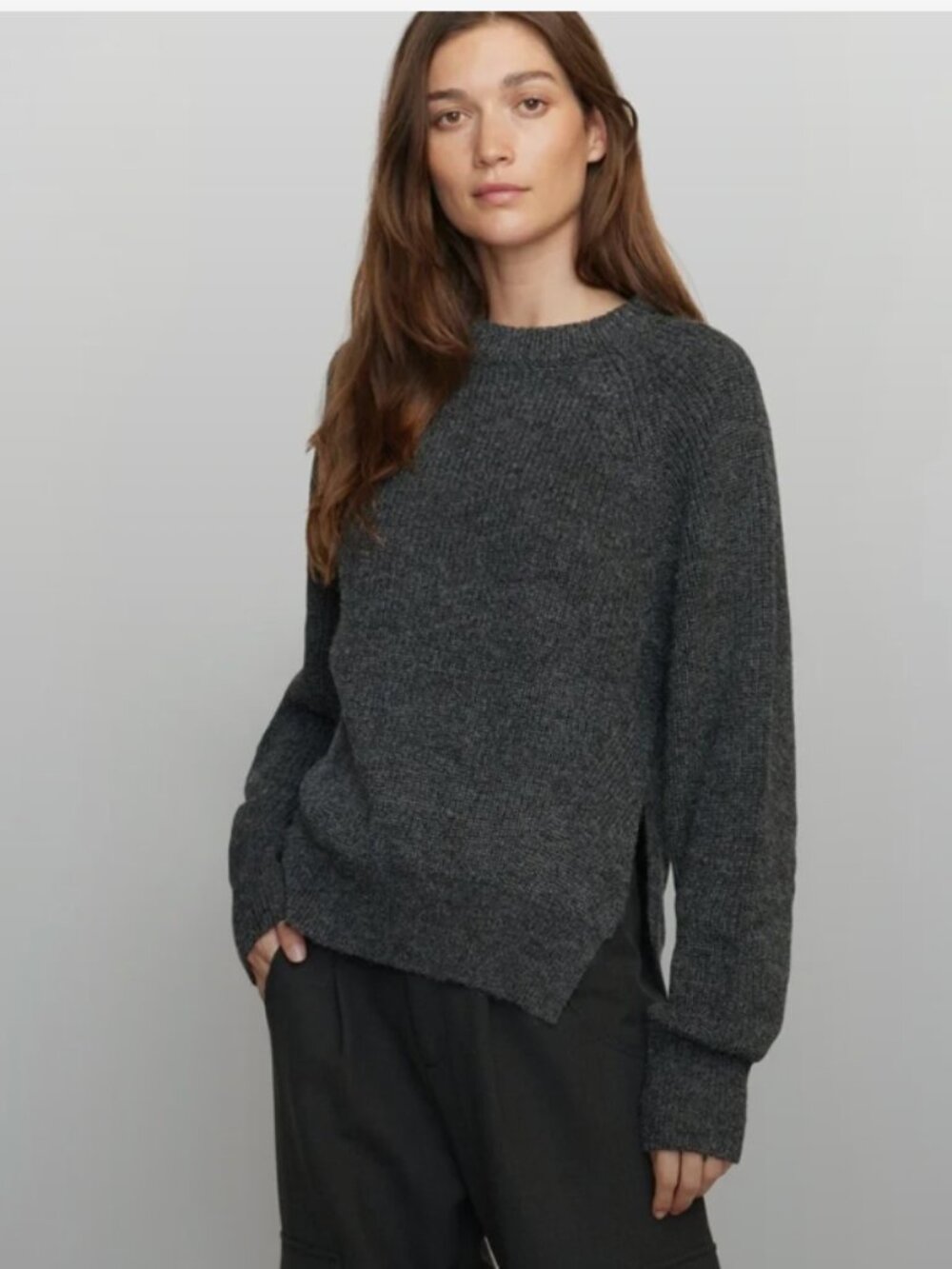 Modern Citizen Gray Crew Neck Sweater Small
